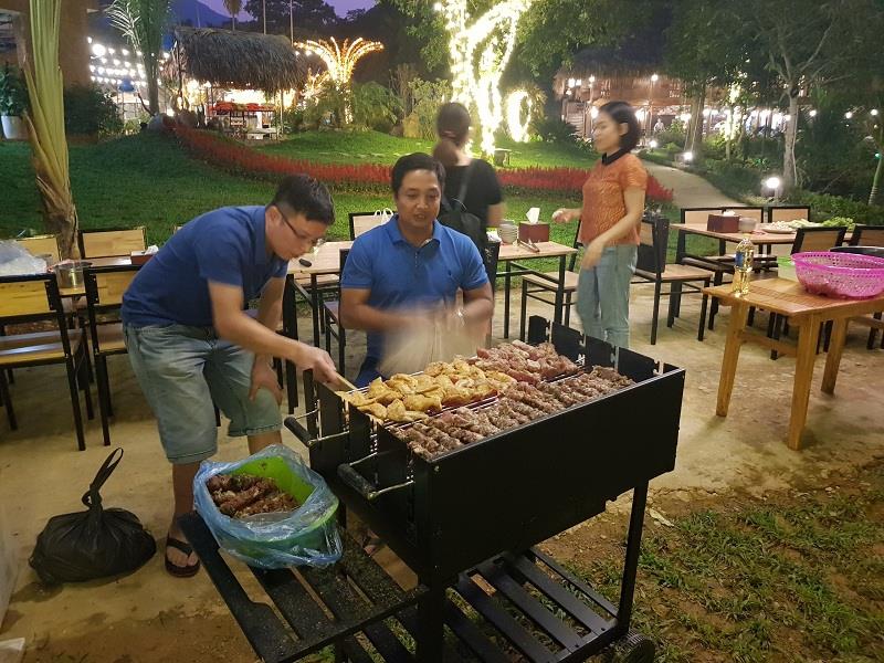 Bếp nướng than hoa ngoài trơì ck 350