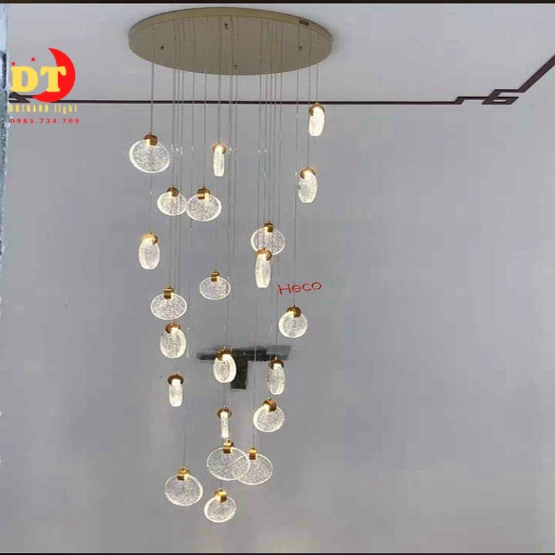 Đèn thả cầu thang thông tầng cao cấp phong cách hiện đại HTLQ 6