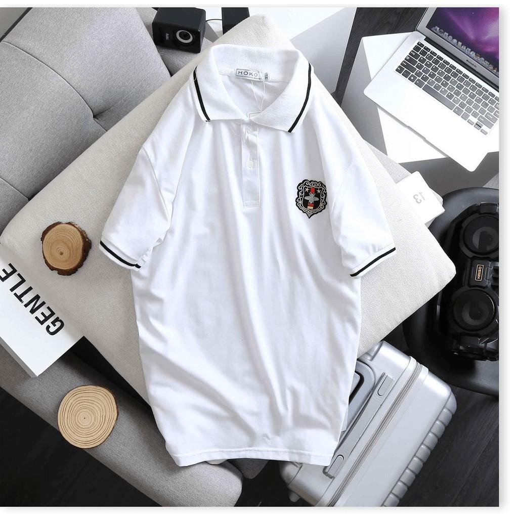 ÁO THUN NAM CỔ TRỤ ĐƯỢC THIẾT KẾ HỌA TIẾT LOGO TRÊN ÁO SIÊU NGẦU LANA FASHION