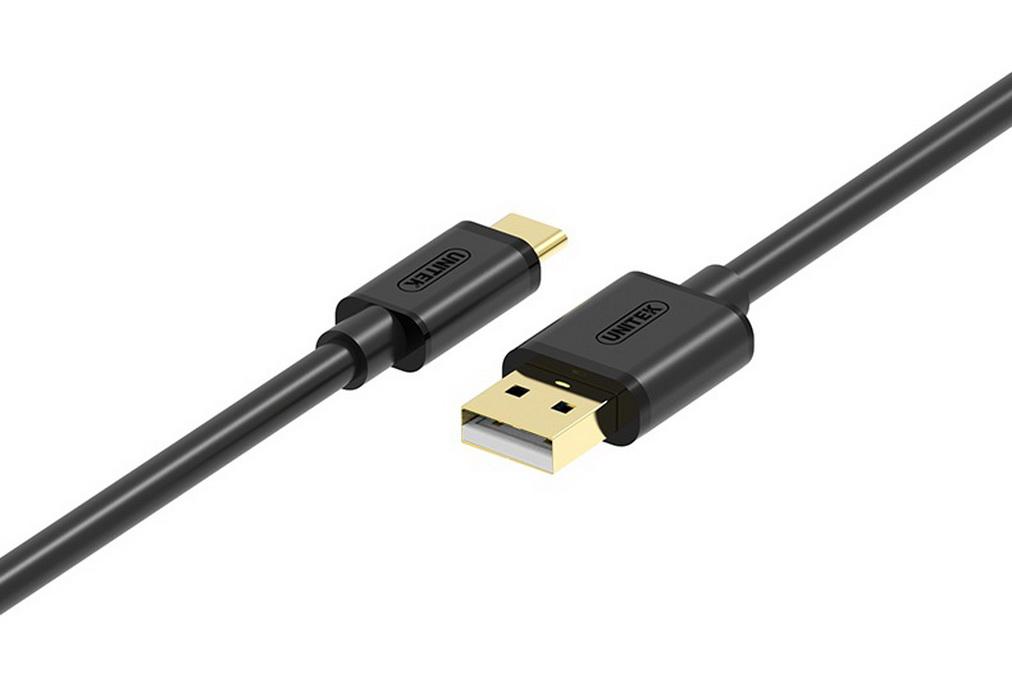 CÁP USB 2.0 -&gt; TYPE-C 1.5M UNITEK (Y-C 483BK) - HÀNG CHÍNH HÃNG