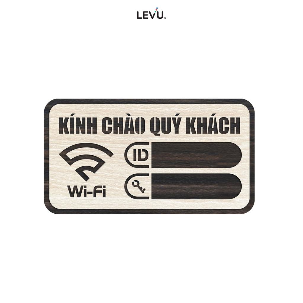 Bảng ghi thông tin wifi LEVU TW02 trang trí cho quán cà phê trà sữa hiện đại