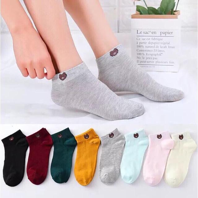 COMBO 10 ĐÔI TẤT GẤU CỔ NGẮN SIÊU CUTE