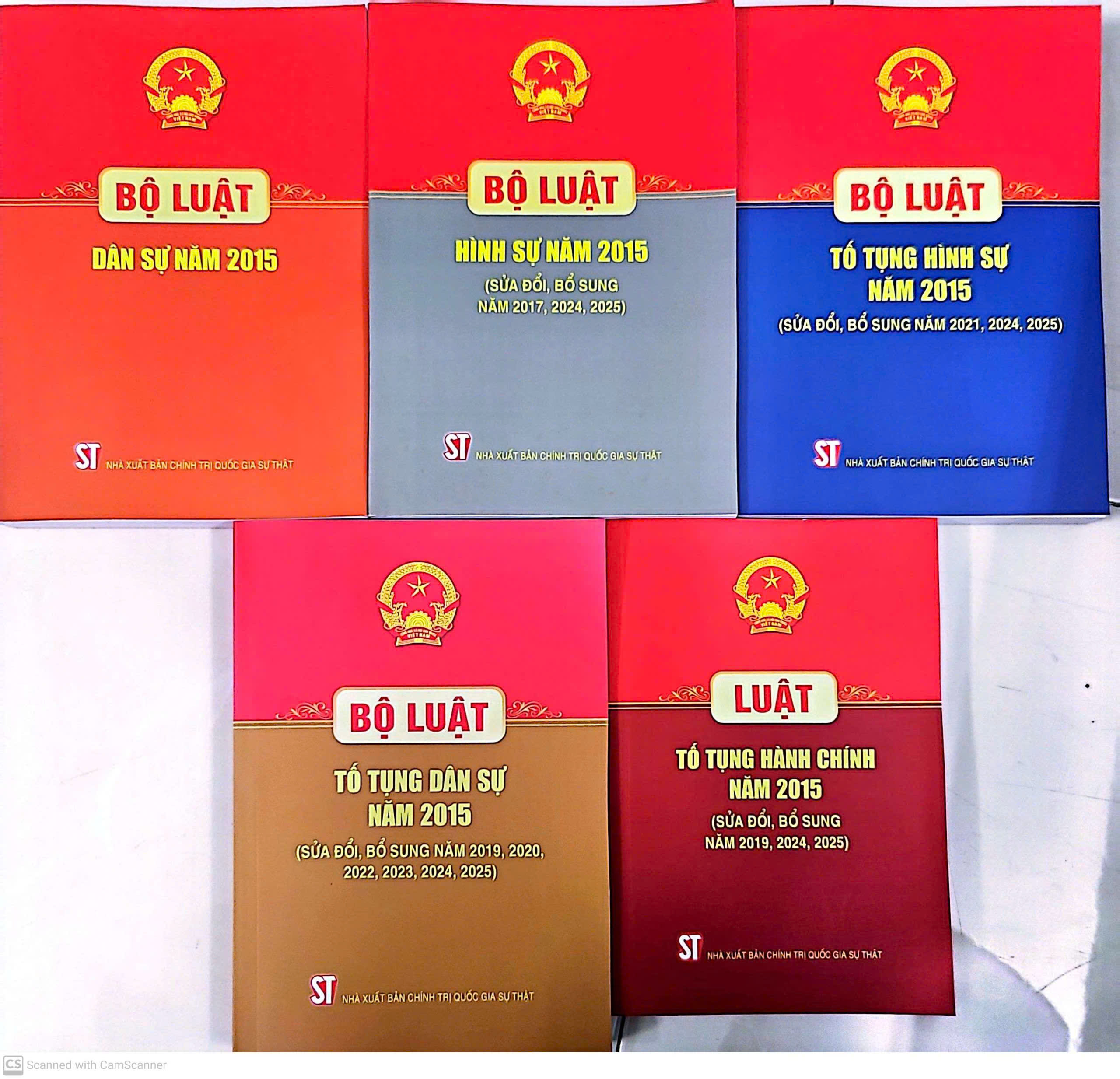 Sách Combo 5 cuốn sách Bộ Luật Dân Sự + Bô Luật Tố Tụng Dân Sự + Luật Tố Tụng Hành Chính + Bộ Luật Hình Sự + Bộ Luật Tố Tụng Hình sự (hiện hành)