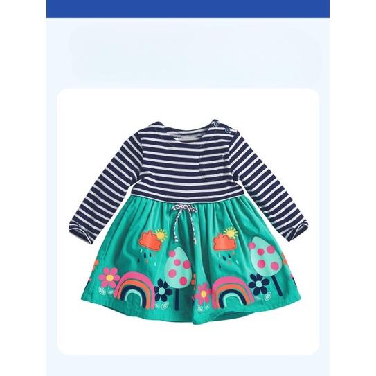 TA164 Váy cotton của bé gái LittleMaven S1118 size 2T - 7T