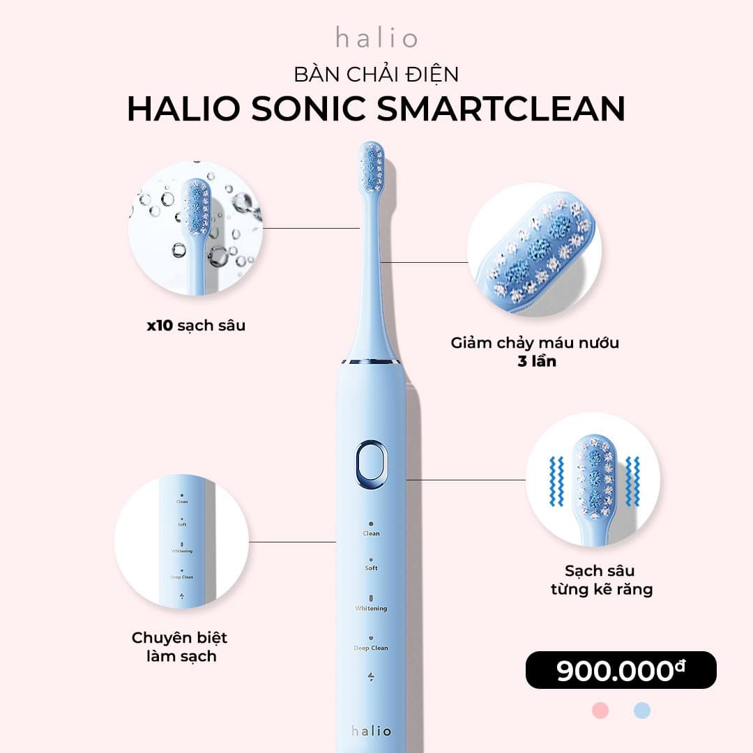 Combo 2 Bàn chải điện Halio Sonic SmartClean Electronic Toothbrush