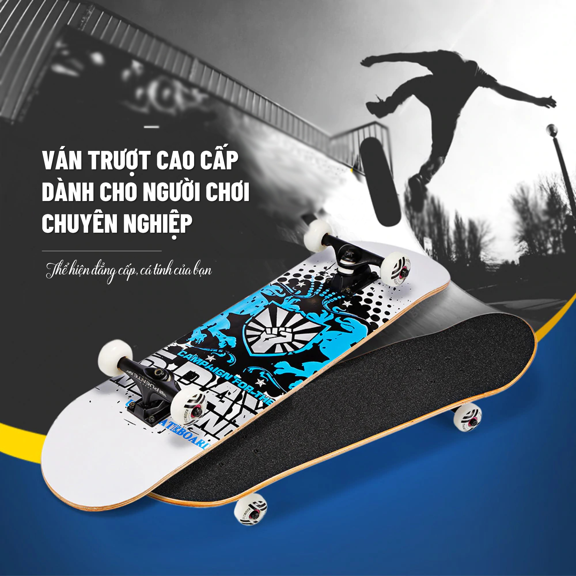 Ván Trượt 80 cm Cao Cấp- Ván Trượt Có Nhám Chống Trượt, Ván Trượt Gỗ Chống Nước Cực Tốt Chịu Lực Tốt, Ván trượt người lớn