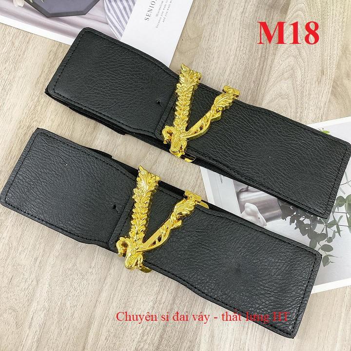 Đai váy belt bản to V 7.5cm M18