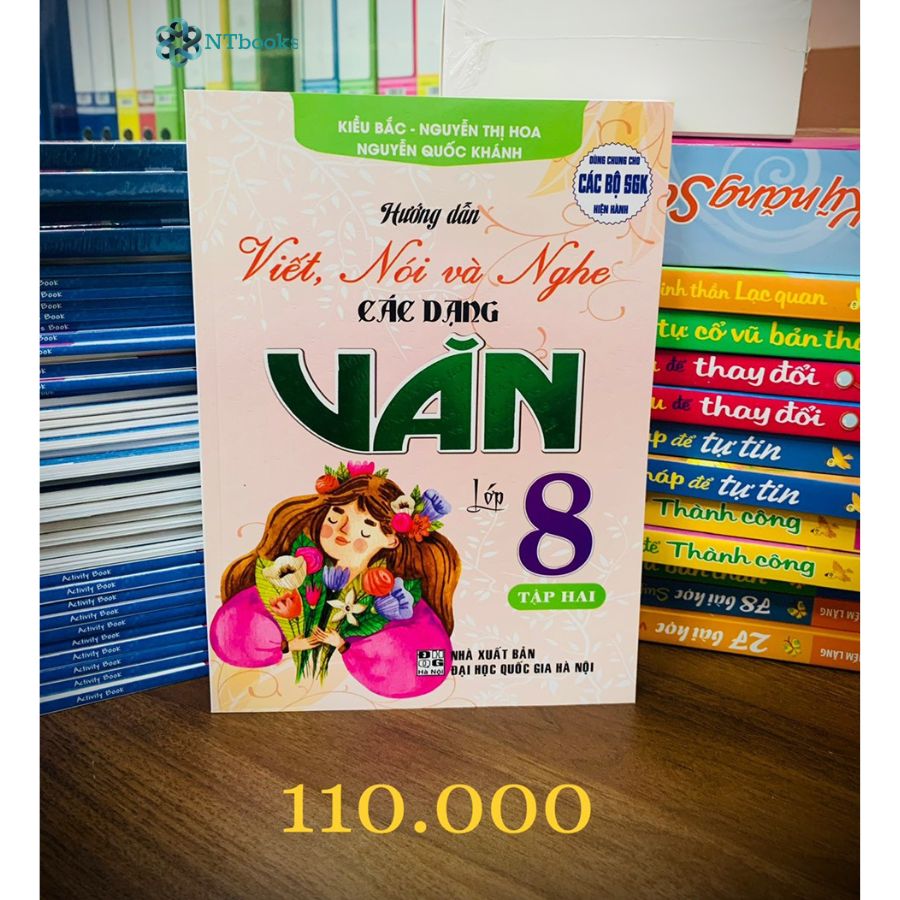 Combo 2 cuốn Sách Hướng Dẫn Viết, Nói Và Nghe Các Dạng Văn Lớp 8 Tập 1 + Tập 2 - Dùng Chung Cho Các Bộ SGK Hiện Hành