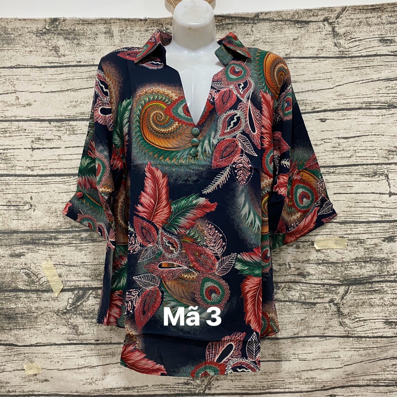 áo cổ trụ vải tonl trung niên