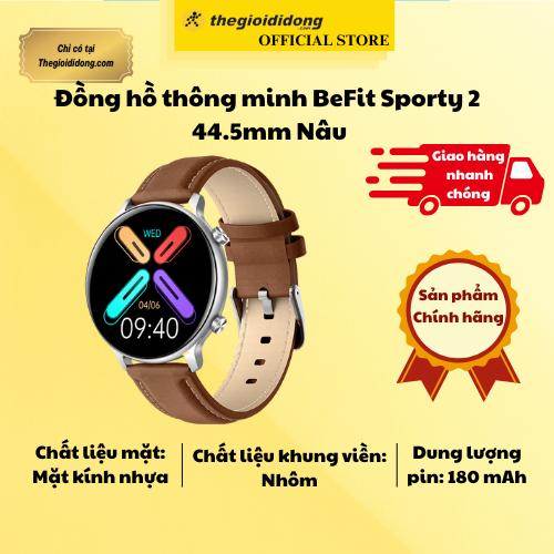 Đồng hồ thông minh BeFit Sporty 2 44.5mm Nâu - Hàng Chính Hãng