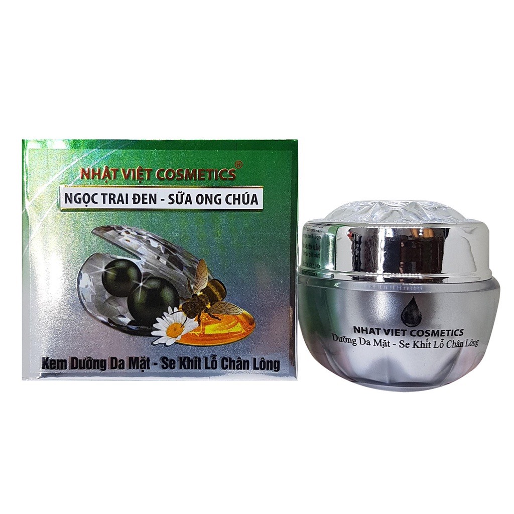 KEM NHẬT VIỆT COSMETICS. TRẮNG DA NGỪA NHĂN LÃO HÓA SE KHÍT LỖ CHÂN LÔNG NGỌC TRAI ĐEN SỮA ONG CHÚA