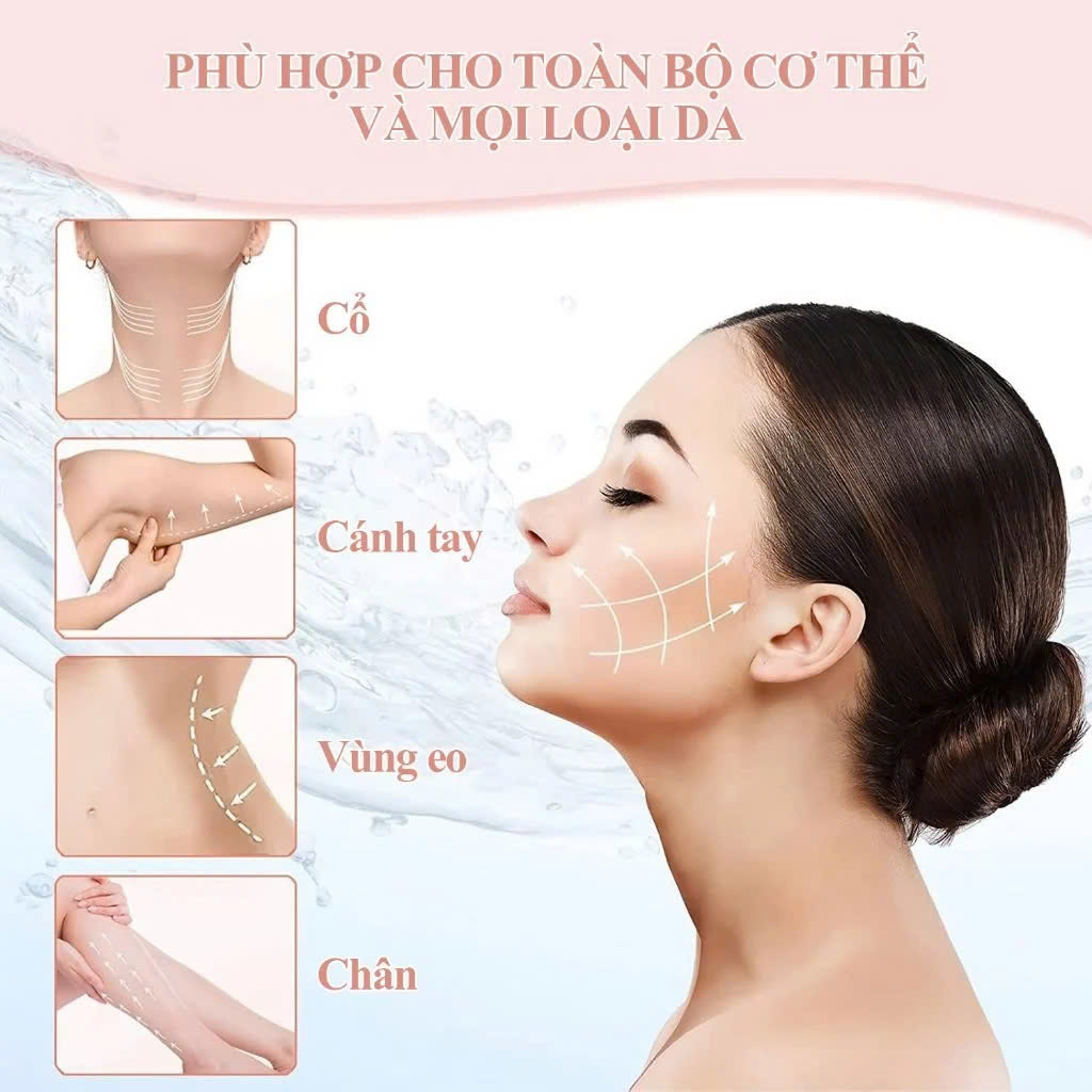 Máy Massage Mặt Làm Đẹp Da Lạnh ICE Giúp Nâng Cơ Mặt, Rửa Sạch Sâu, Tăng Cường Hấp Thụ Tinh Chất Dưỡng Da Kèm Massage Mắt Loại Quầng Thâm Tạo Nét V-Line Cho Mặt - Giao Màu Ngẫu Nhiên