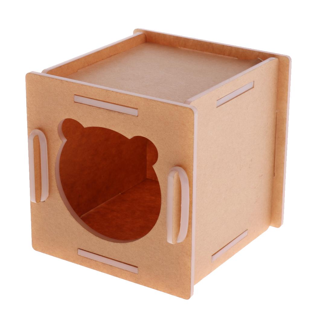 Hamster Bed Square Shape nest Mouse Indoor Bed Small Animal Pet House Clear