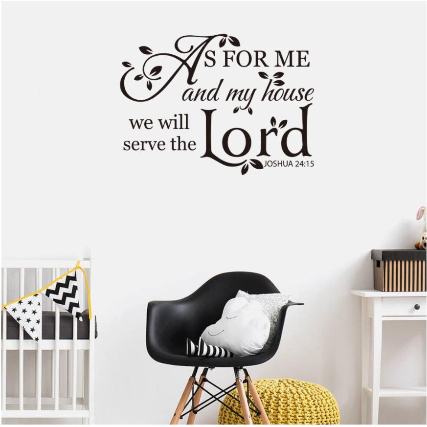 Decal trang trí tường - Chữ Tiếng Anh As For Me đen