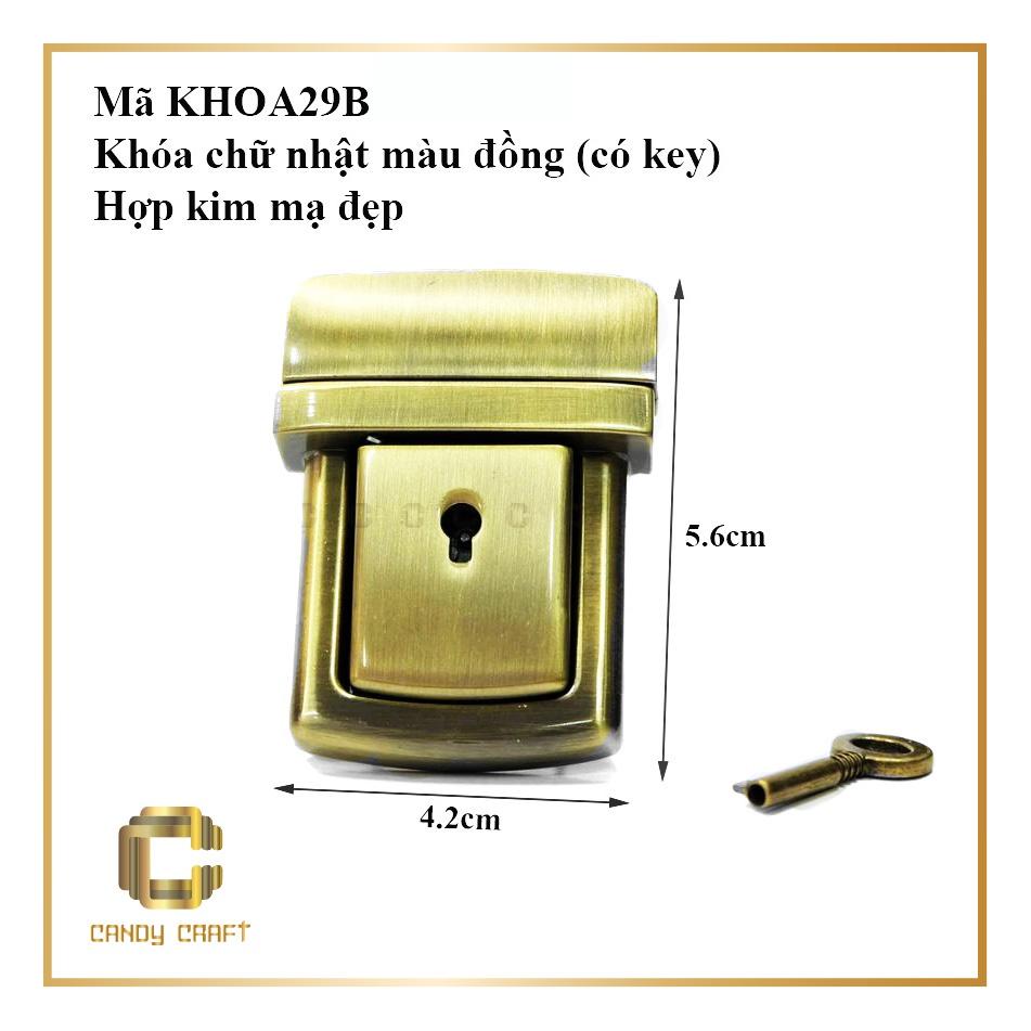 Khóa sập chữ nhật 4.2cm