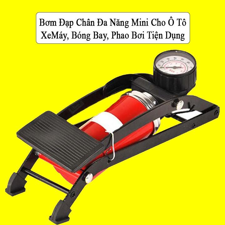 Bơm Đạp Chân Đa Năng Mini Cho Ô Tô Xe Máy, Bóng Bay, Phao Bơi Tiện Dụng