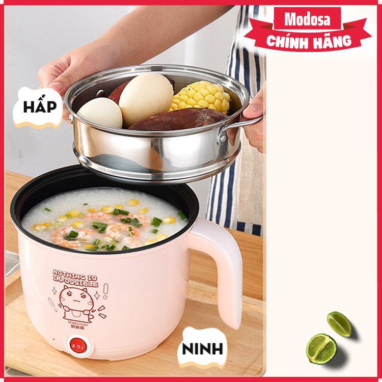 Nồi Lẩu Và Hấp Mini Modosa Đa Năng 2019 - Hàng Chính Hãng