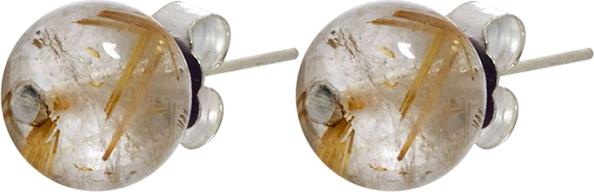 Bộ Bông Tai Và Mặt Dây Chuyền Thạch Anh Tóc Vàng Ngọc Quý Gemstones BT6