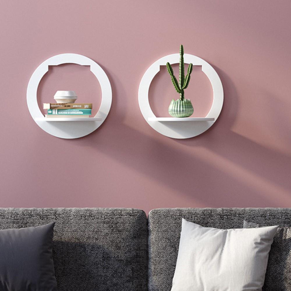 Combo 3 Kệ Dán Tường Đựng Chậu Cây, Vật Dụng Hình Tròn, Vuông, Lục Giác, Trang trí Kệ Treo Tường Tiện Lợi