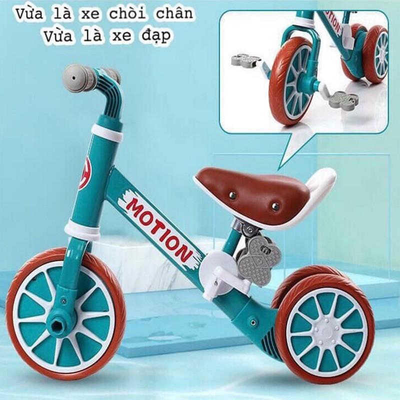 Xe chòi chân kiêm xe đạp cho bé Motion - Xe thăng bằng khung thép, ghế da cho trẻ em DC018