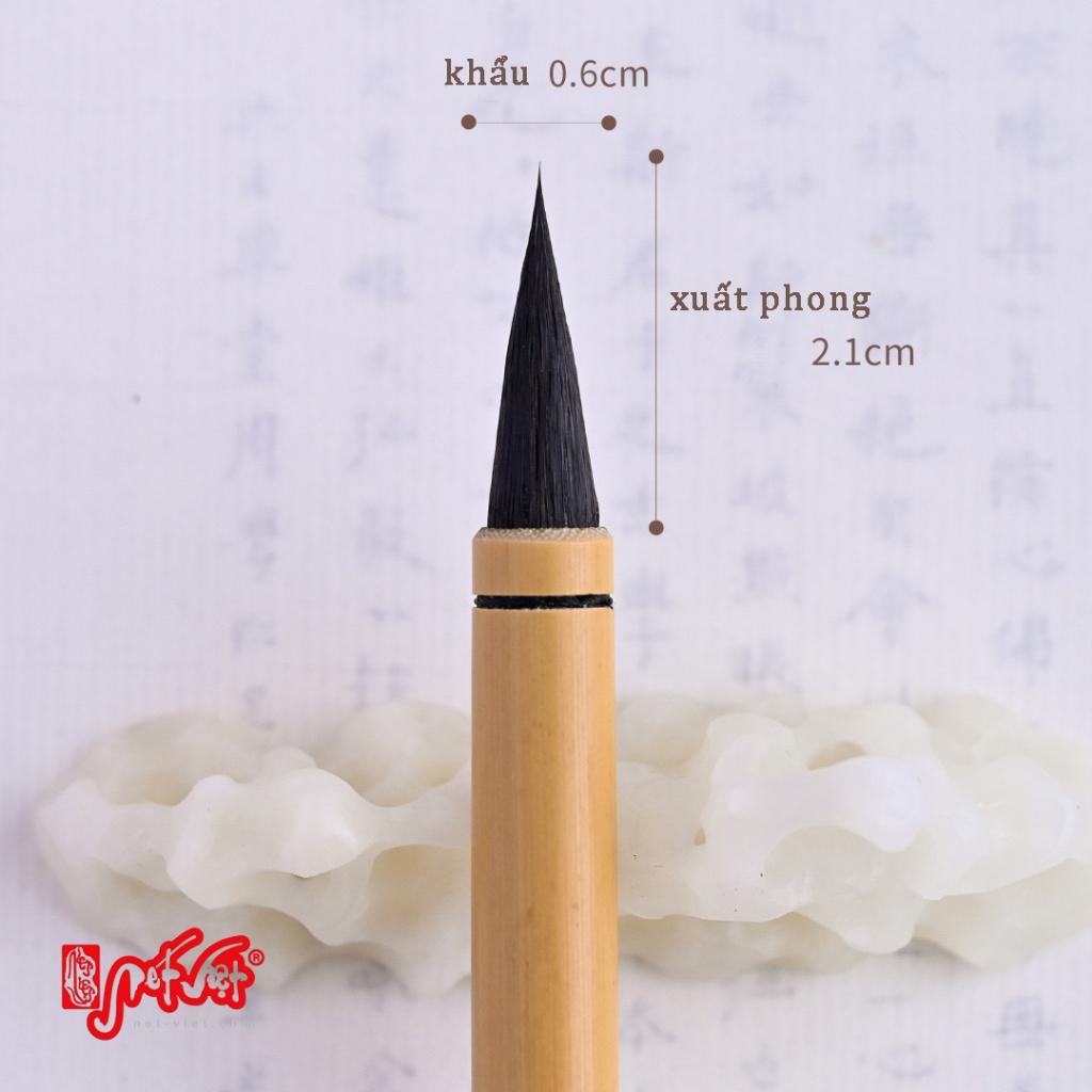 Bút lông tiểu khải Hắc Thố nét siêu nhỏ viết êm mượt, khẩu bút 0.6 cm xuất phong 2.1 cm