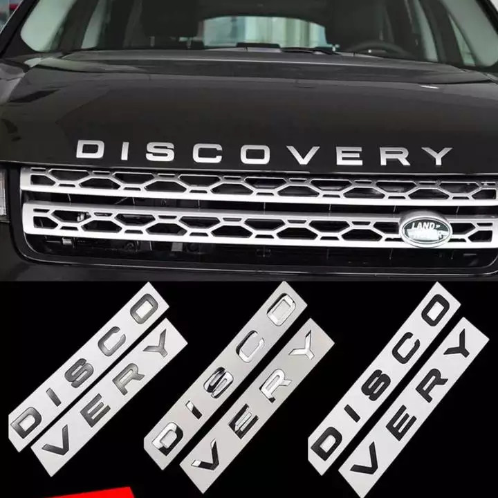 Tem DISCOVERY chữ nổi dán trang trí nắp CAPO ô tô