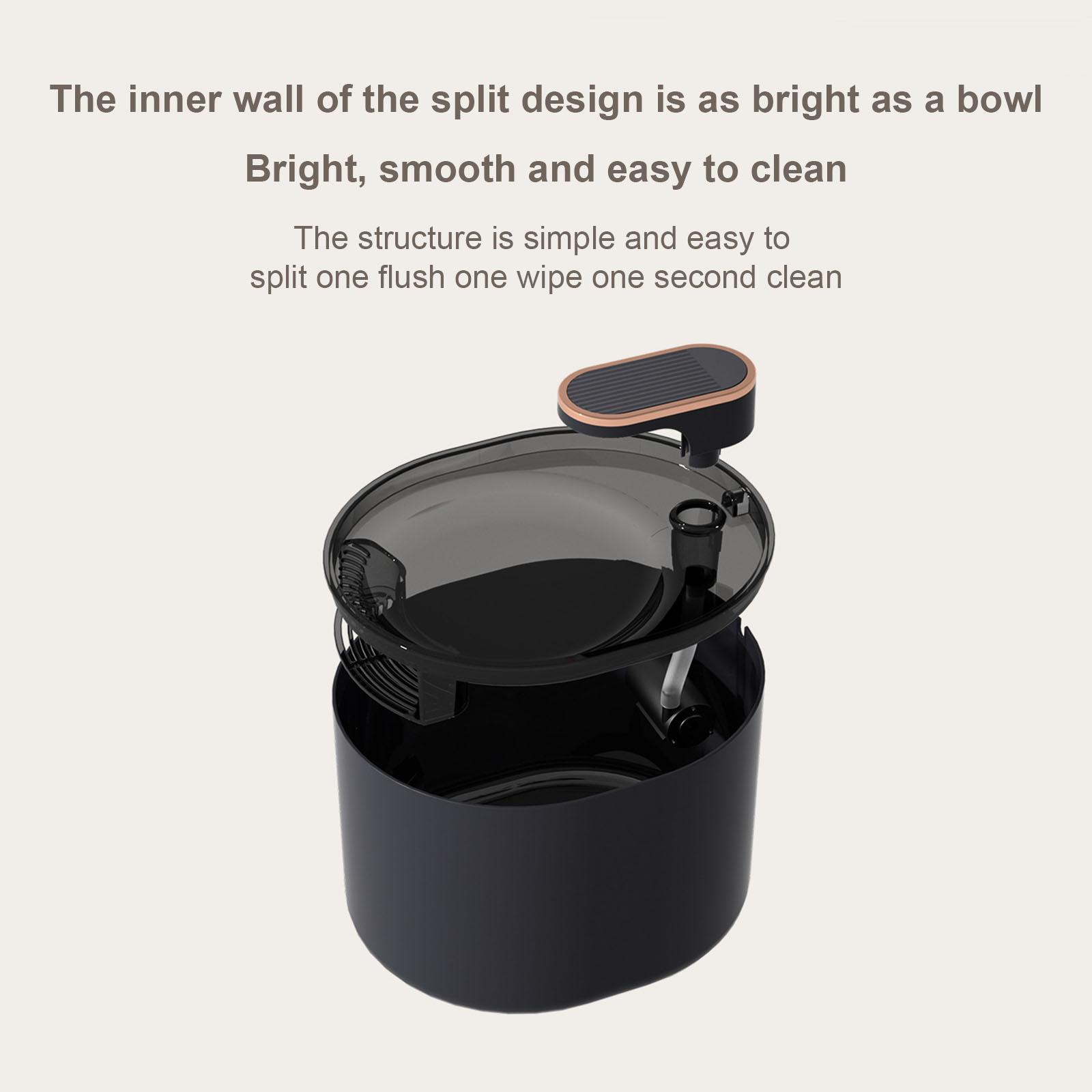 Cat Water Fountain Dog Drinking Bowl Quiet Automatic Water Pet Dispenser Dark
