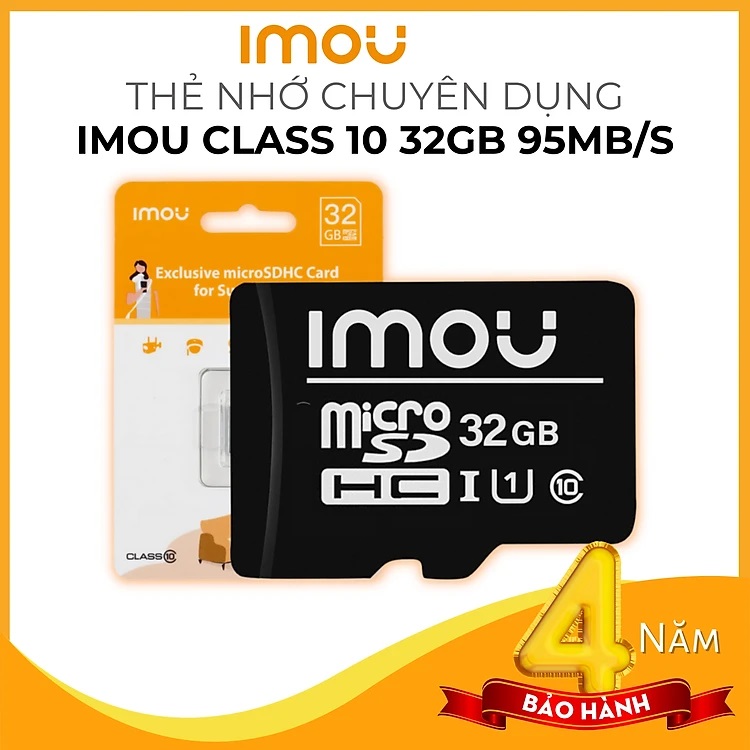Thẻ Nhớ 64Gb32Gb Imou Micro Sdhc Class 10 Chuyên Dùng Cho Camera Ip, Máy Ảnh, Điện Thoại, ... - Hàng Chính Hãng - 32Gb