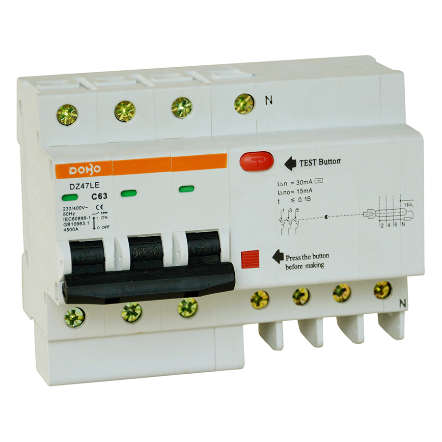 Cầu Dao Chống Giật 3 Pha Dobo Electric Korea - Trắng