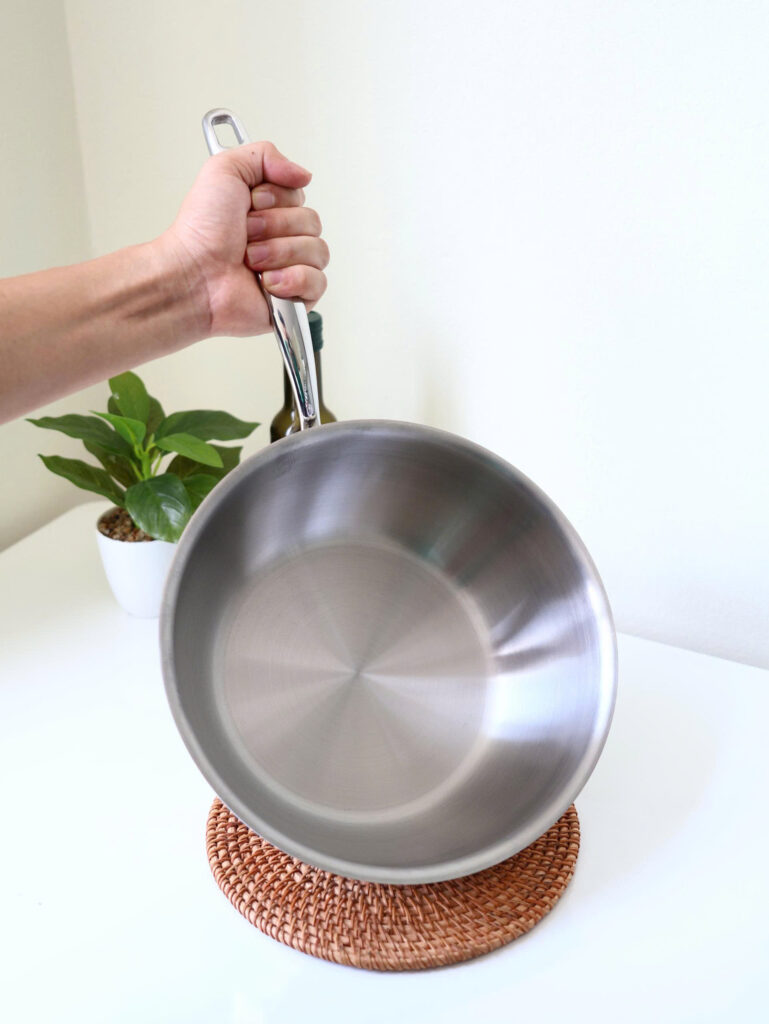 Chảo Inox Sâu Lòng Nanomax Seka 24cm SK-9024 28cm SK-9028 Kèm Vung Kính - 3 Lớp Toàn Diện - Dùng Mọi Loại Bếp - Hàng Chính Hãng