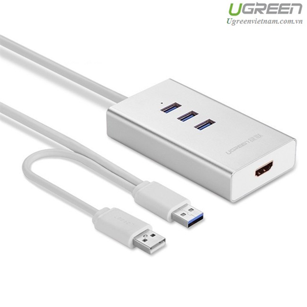 Bộ chuyển đổi USB 3.0 sang HDMI  3.0 dài 80CM UGREEN 40257 - Hàng Chính Hãng