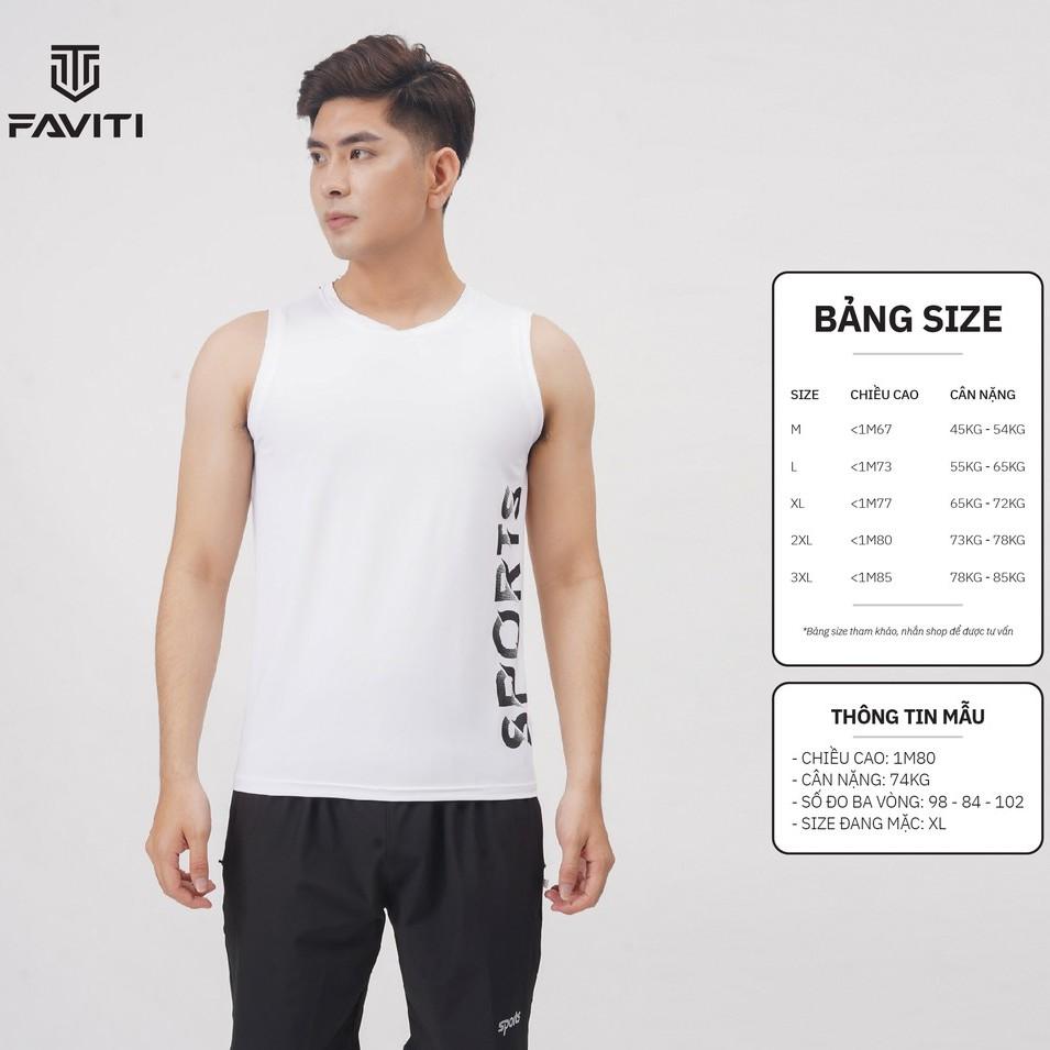 Áo Ba Lỗ Thể Thao Nam cổ tròn Áo tanktop Thun Lạnh mặc nhà đẹp giá rẻ FAVITI ATT12