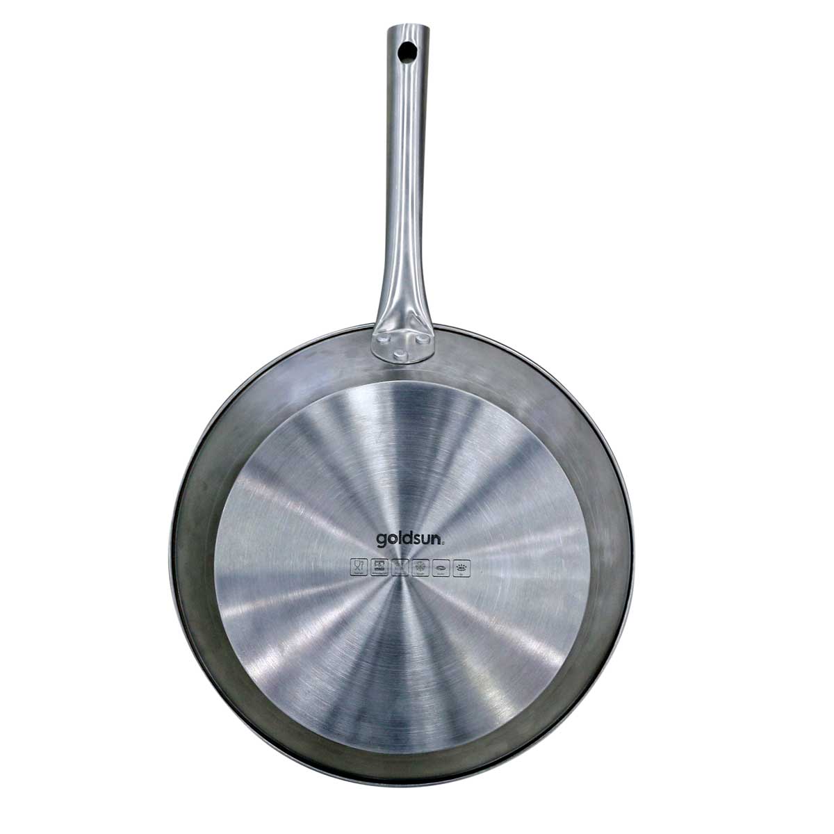 Chảo Inox Chống Dính Goldsun GPP03-FF28 (28cm) Dùng Mọi Bếp - Màu Ngẫu Nghiên - Chính Hãng