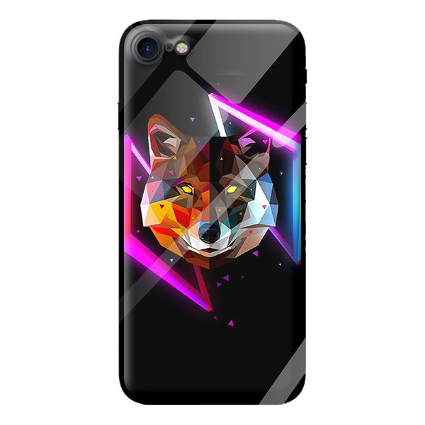 Ốp kính cường lực cho iPhone 8 mẫu NỀN ĐEN 1 - Hàng chính hãng