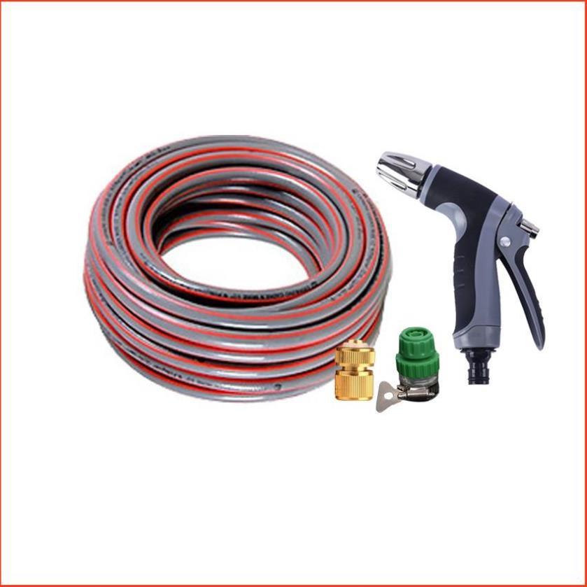 Bộ dây vòi xịt nước rửa xe,tưới cây tăng áp 3 lần 7-10m 206817