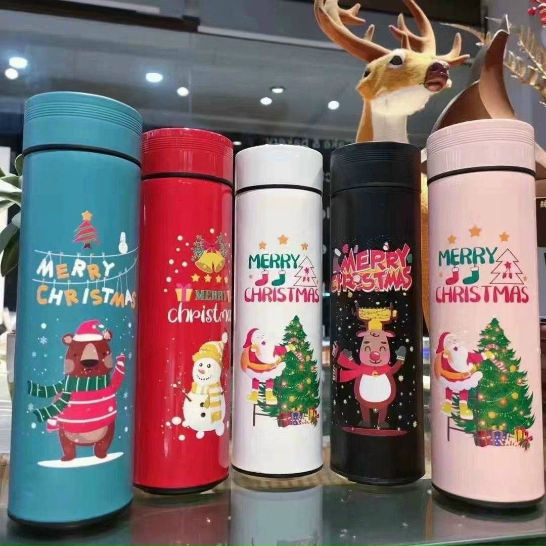 Bình giữ nhiệt 500ml có lõi lọc trà hoạ tiết noel