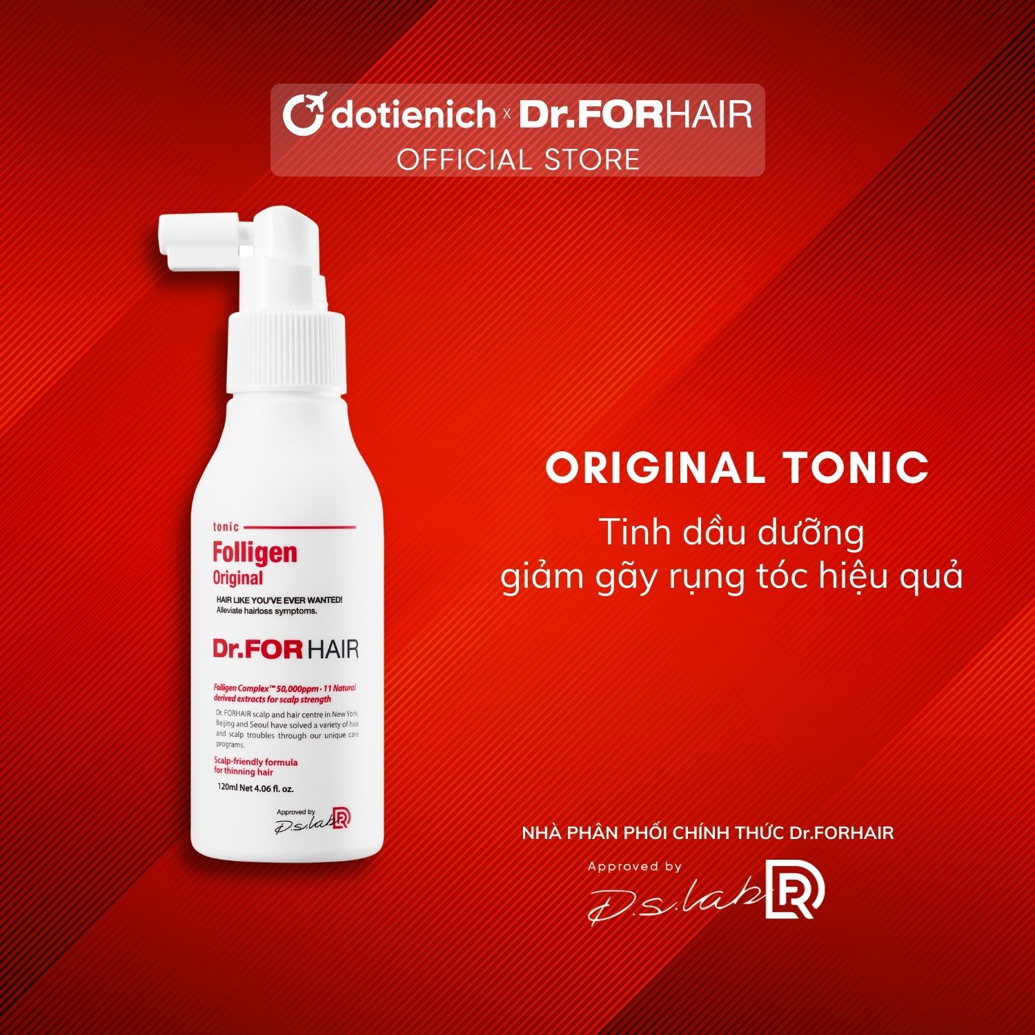 Serum dưỡng tóc giảm rụng tóc Dr.FORHAIR tinh chất dưỡng tóc khỏe Dr For Hair Tonic 120ml