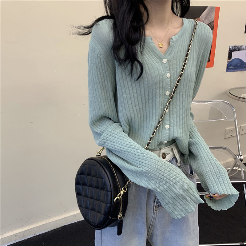 Áo len mỏng cardigan phong cách hàn quốc