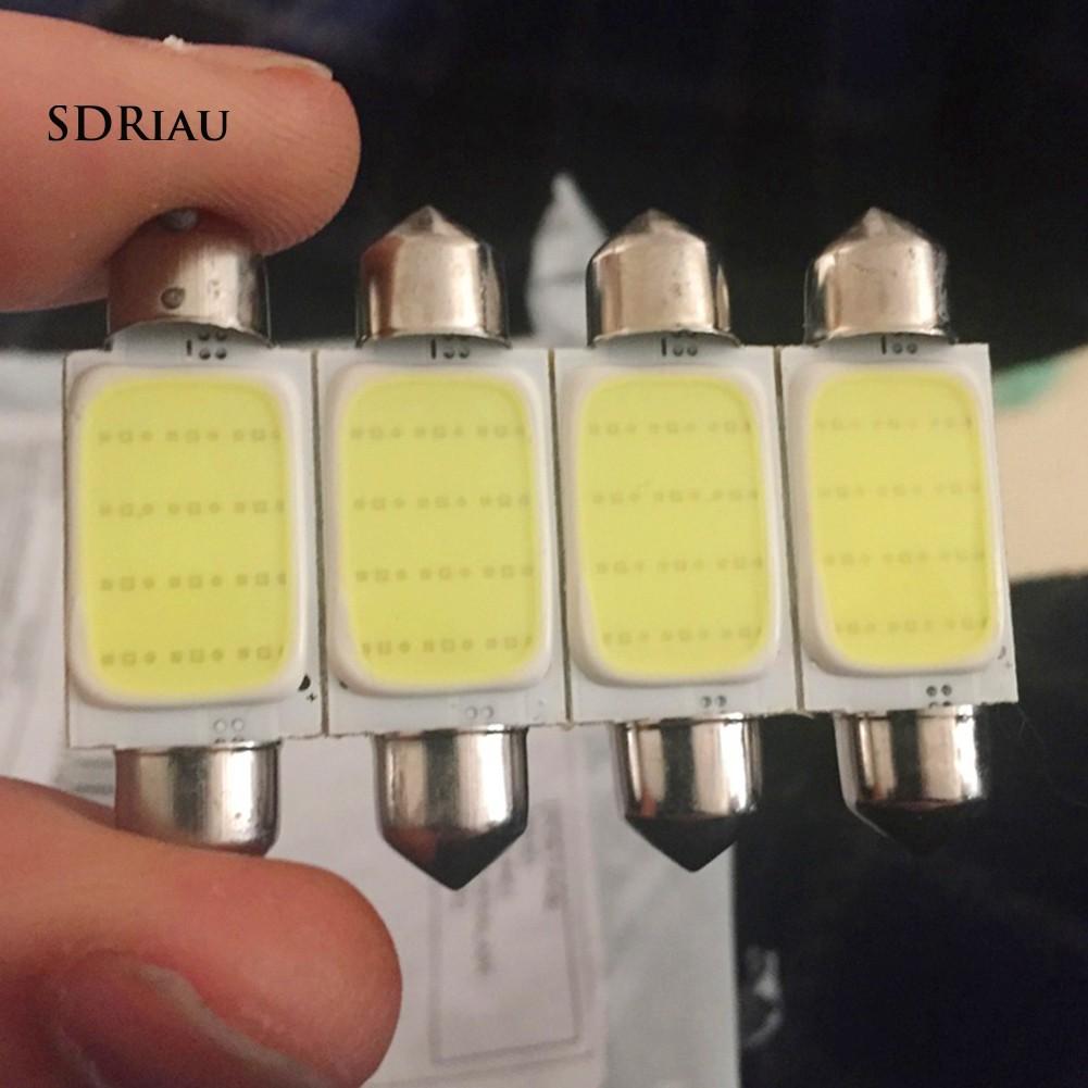 Bộ 4 bóng đèn LED COB 39mm gắn trần xe hơi chuyên dụng