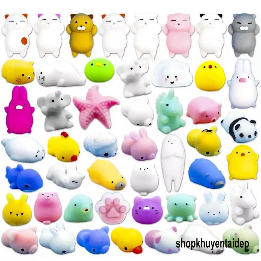 Combo 50 Squishy Mochi Hình Thú Cực Dễ Thương