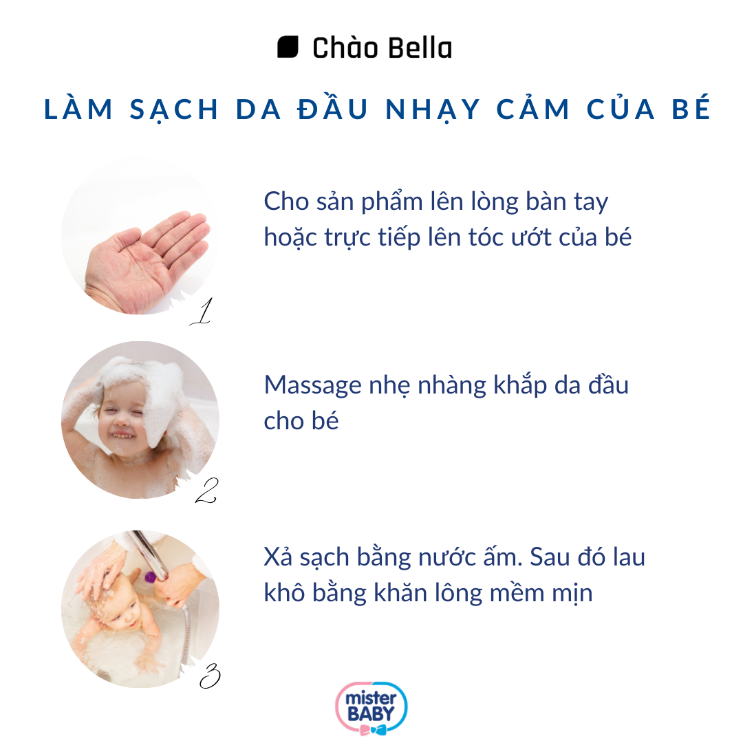 Dầu Gội Dịu Nhẹ Cho Bé Yêu Mister Baby Gentle Shampoo 250ml