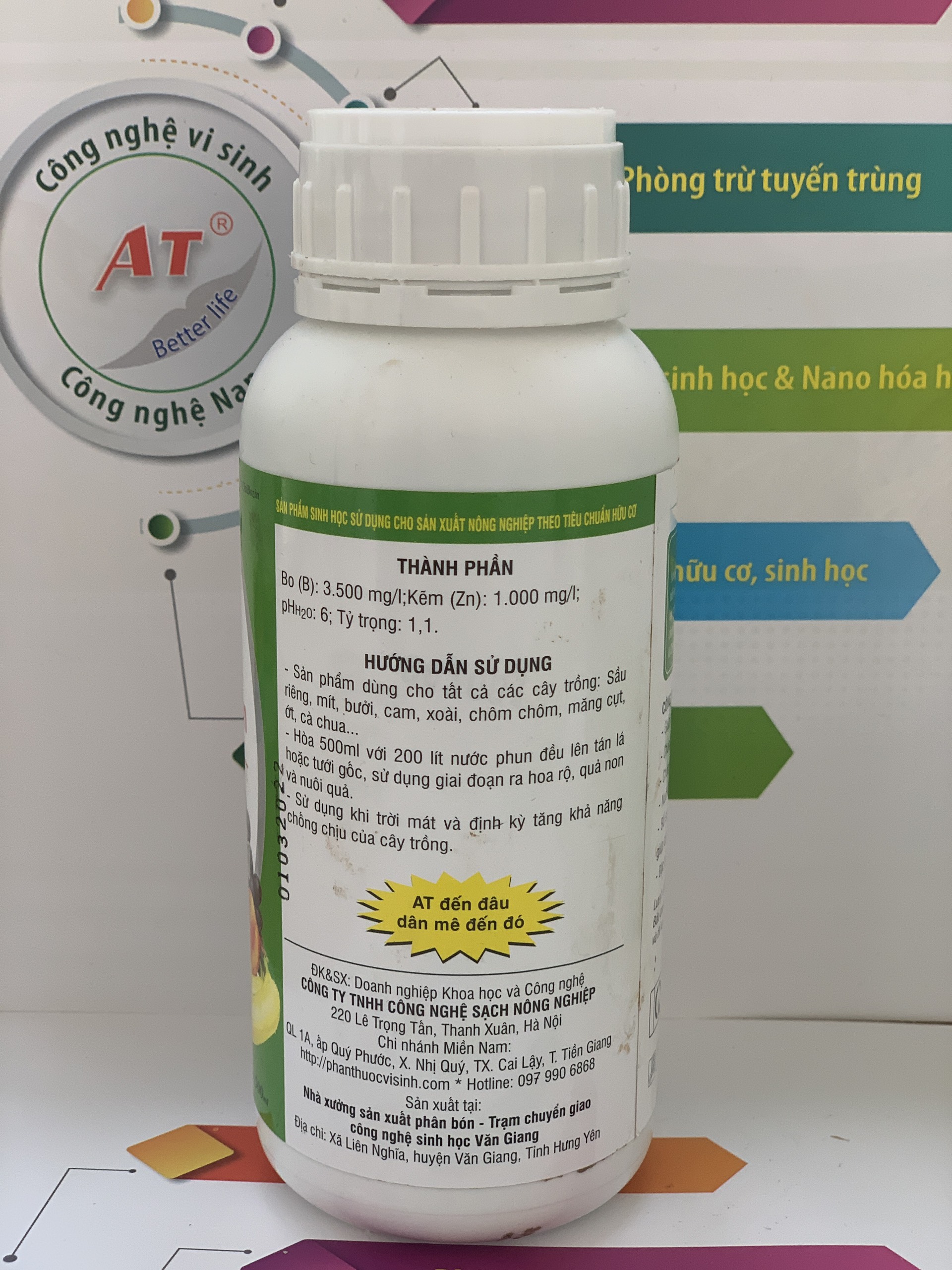 Chế phẩm sinh học chống rụng trái non, chống nứt trái chuyên cây ăn trái – AT Chibozin 500ml