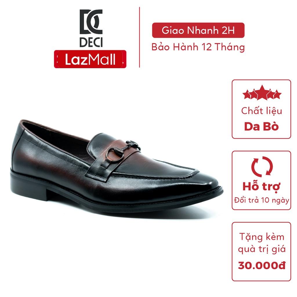 Giày da nam công sở DECI Loafer màu nâu Brogue_08