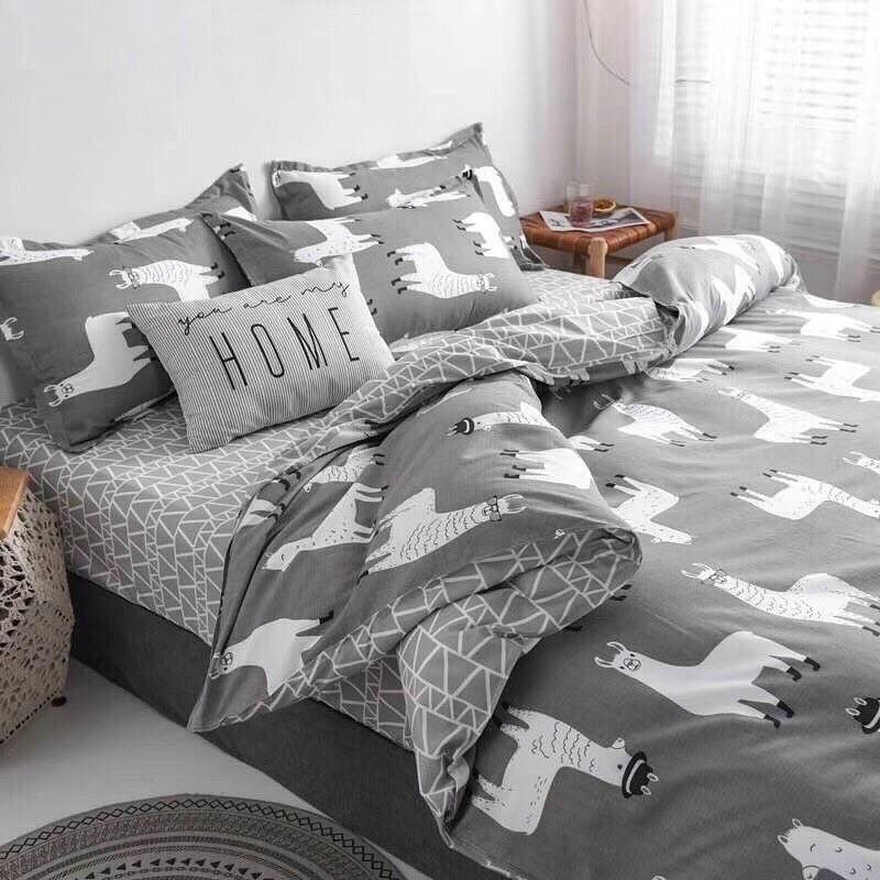 SET CHĂN GA CAO CẤP- HOẠ TIẾT HƯƠU XÁM