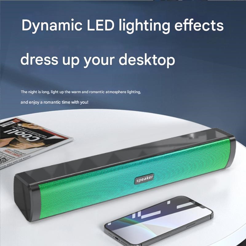Loa thanh vi tính E1411 led RGB cho máy tính Laptop hàng nhập khẩu
