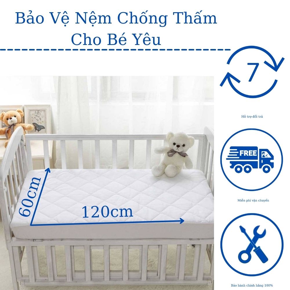 Chống Thấm Cho Bé - Tấm Lót Bảo Vệ Nệm Chống Thấm TUYỆT ĐỐI CHO GIƯỜNG NGỦ