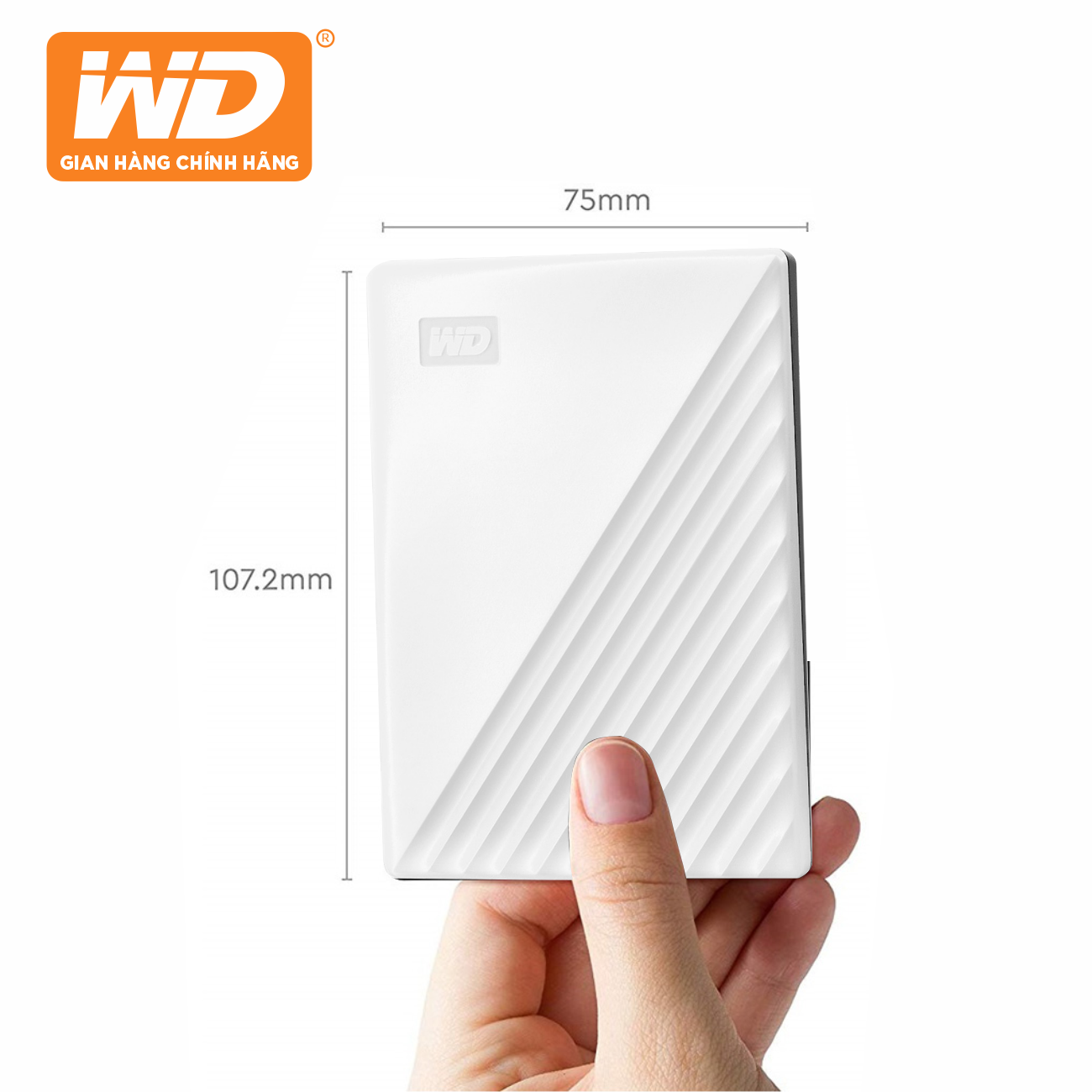Ổ Cứng Di Động WD My Passport 1TB 2.5 USB 3.2 - WDBYVG0010B-WESN - Hàng Chính Hãng