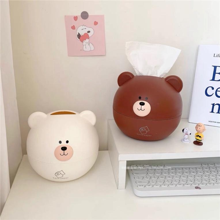 PVN43034 Hộp Đựng Giấy Ăn - Hộp Hình Gấu Cute, Dễ Thương