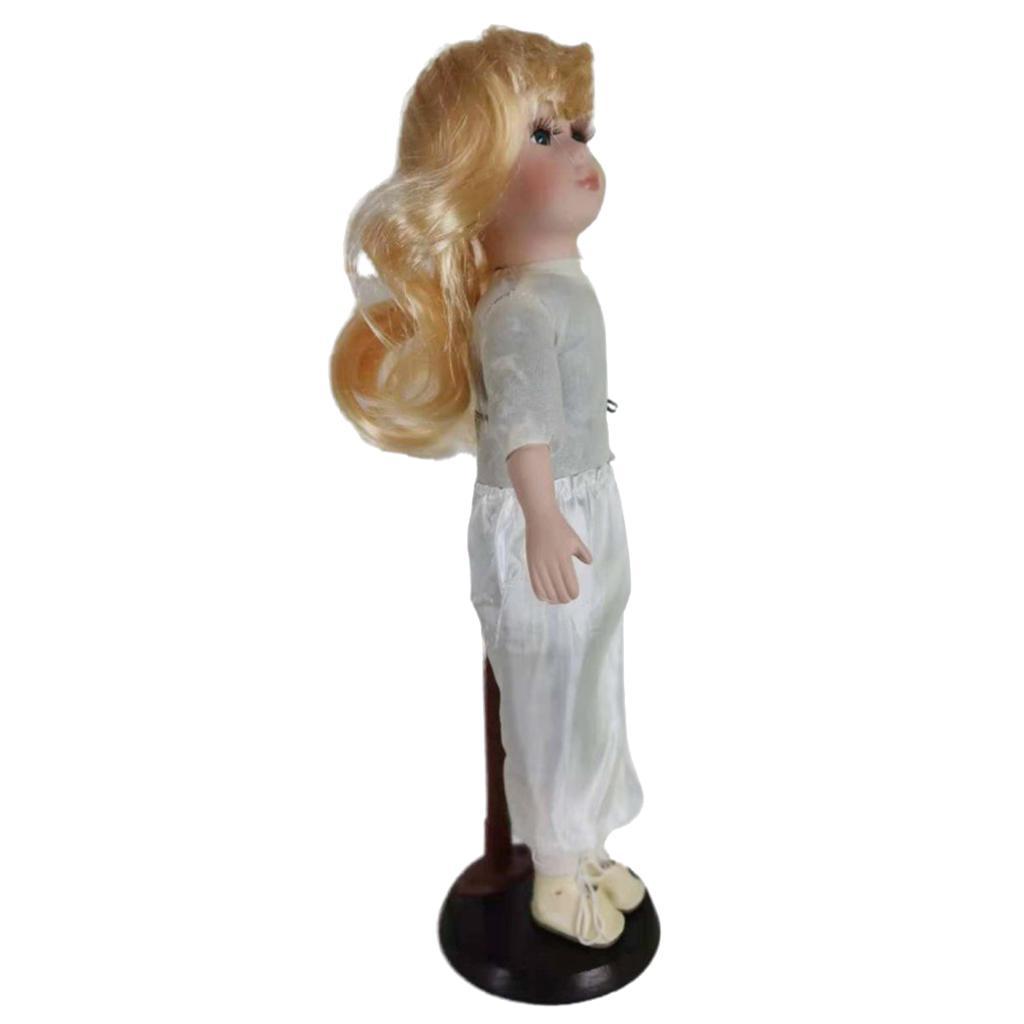 Vintage Style Elegant Porcelain Doll Figurines Home Desk Decoration 40cm