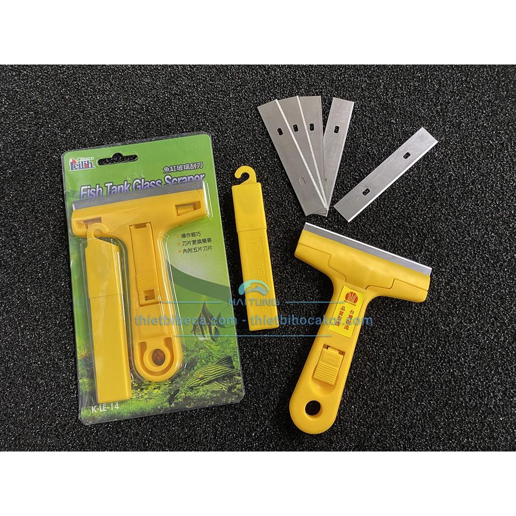 Dao cạo rêu bể kính KLE14 Kèm 6 lưỡi dao thay thế